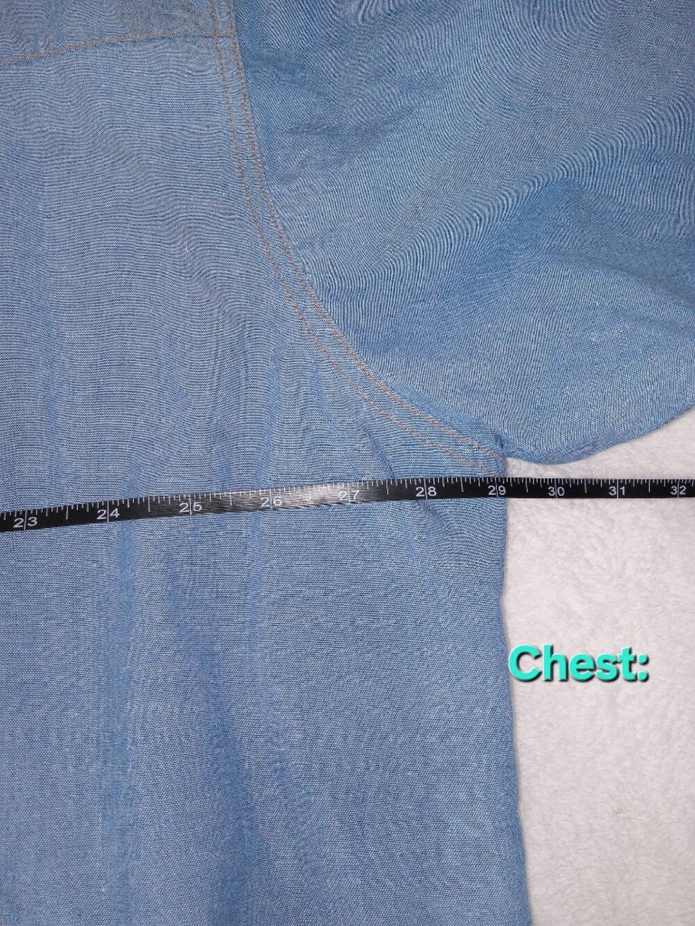 Vintage Big Smith Chambray Cowboy Western Pearl Snap Work Rancher Shirt 3XL - Picture 9 of 12
